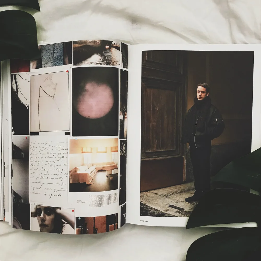 Open magazine spread from Folio Quarterly