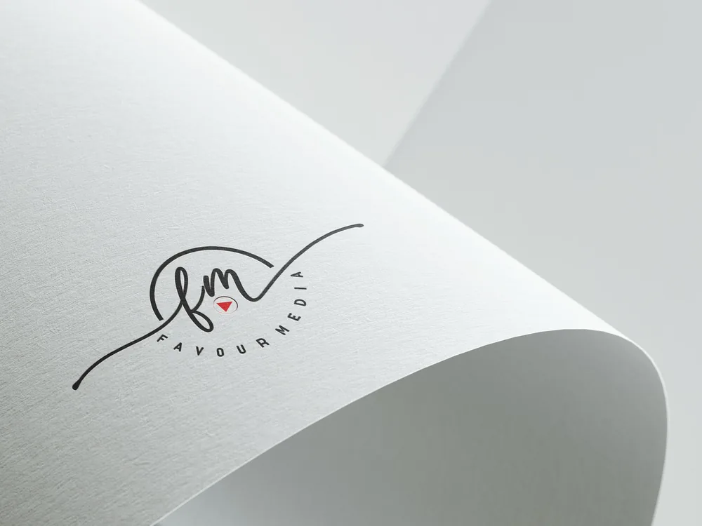 Embossed logo on white paper for Atelier Sel